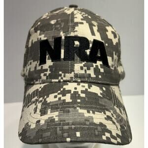 CAMO NRA National Rifle Association Hat EST. 1871 adjustable Strap Back